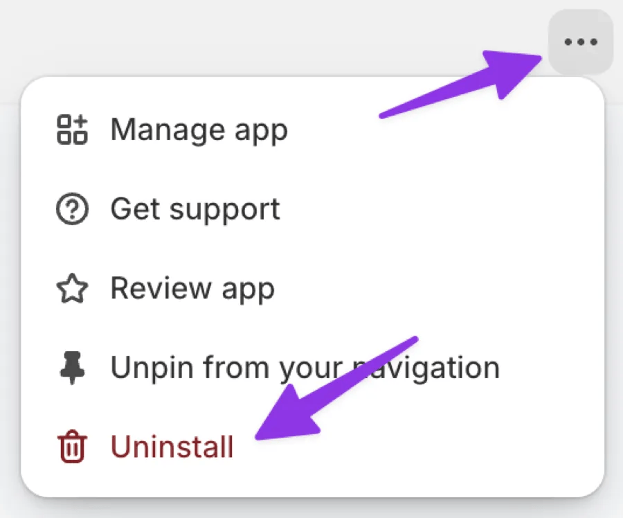 Uninstall Flair from Shopify