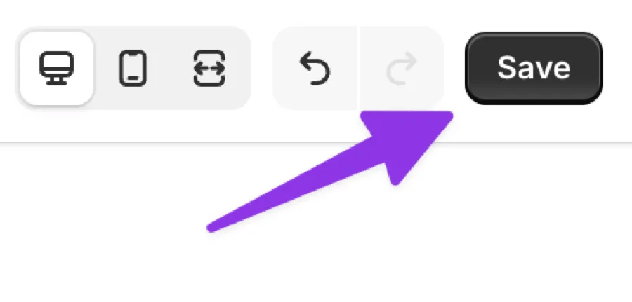 Theme editor Save button after enabling app embed