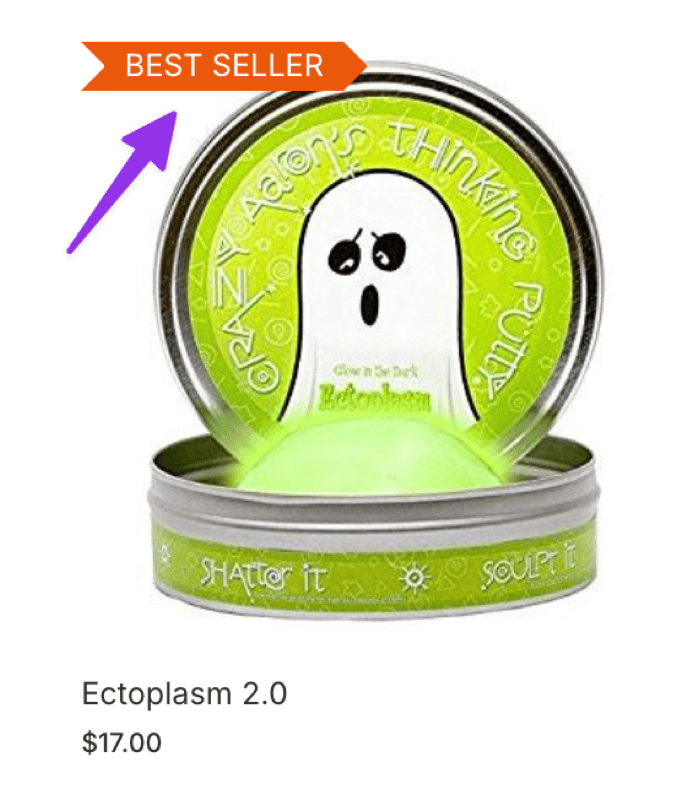 Best Seller badge overlaid in the top-left corner of a product card image