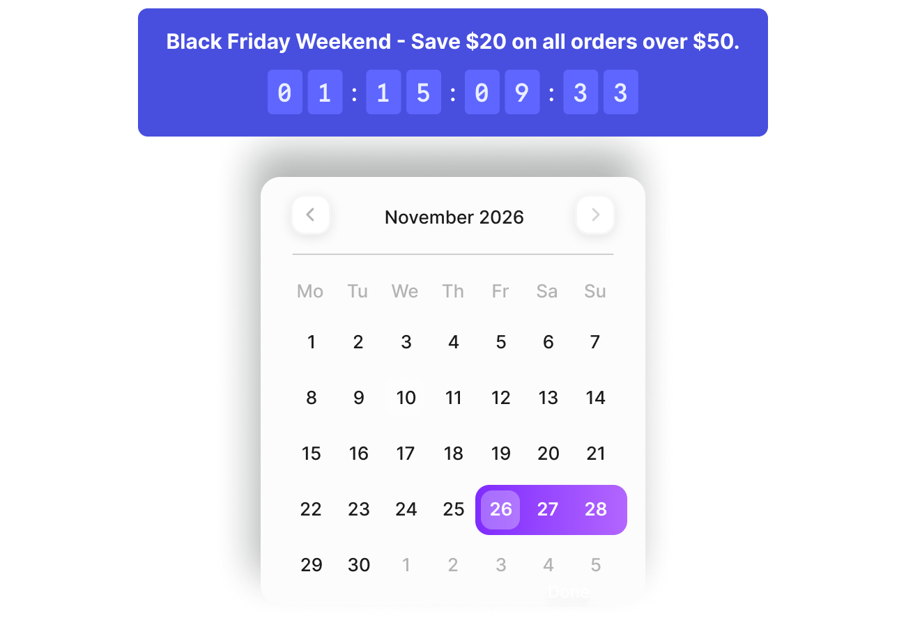 Scheduled promotions with automated start and end times shown in the Flair dashboard