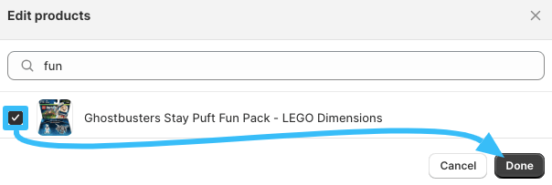 Add selected products