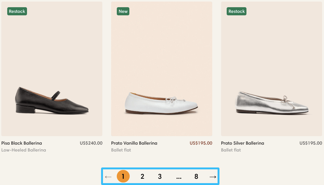 Shopify collection page example