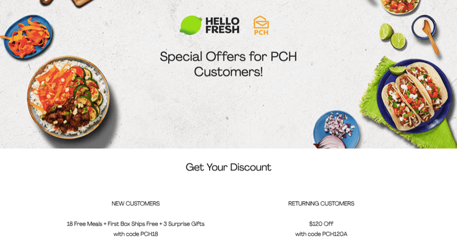 E-commerce landing page example