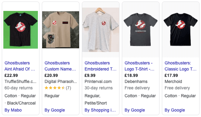 Google shopping ad example