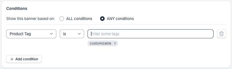 Customizable product tag