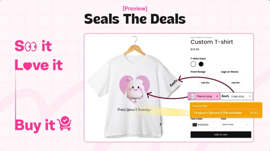 Easify live preview personalizer