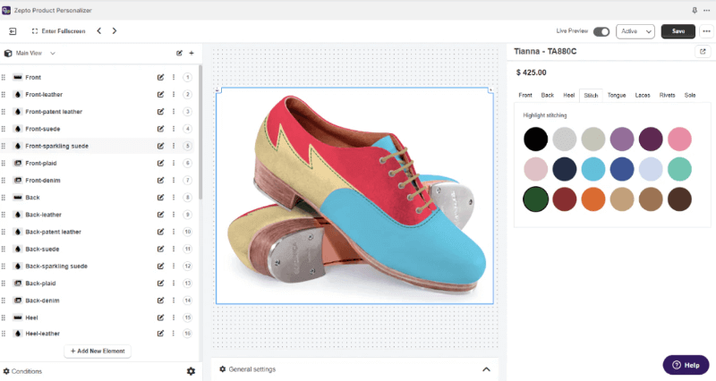 Zepto product personalizer