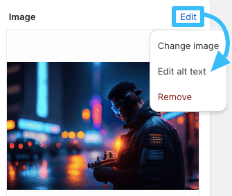 Edit alt text