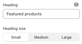 Edit heading text size