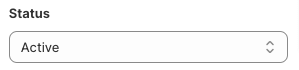 Shopify product status