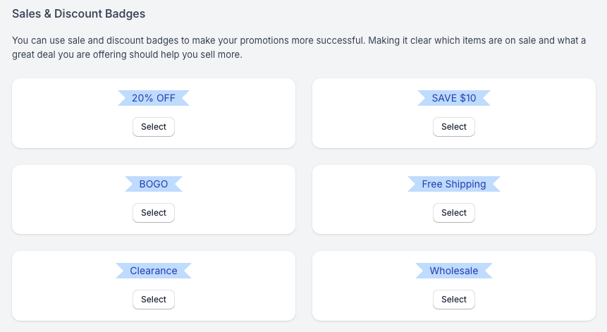 Sale Discount Badges