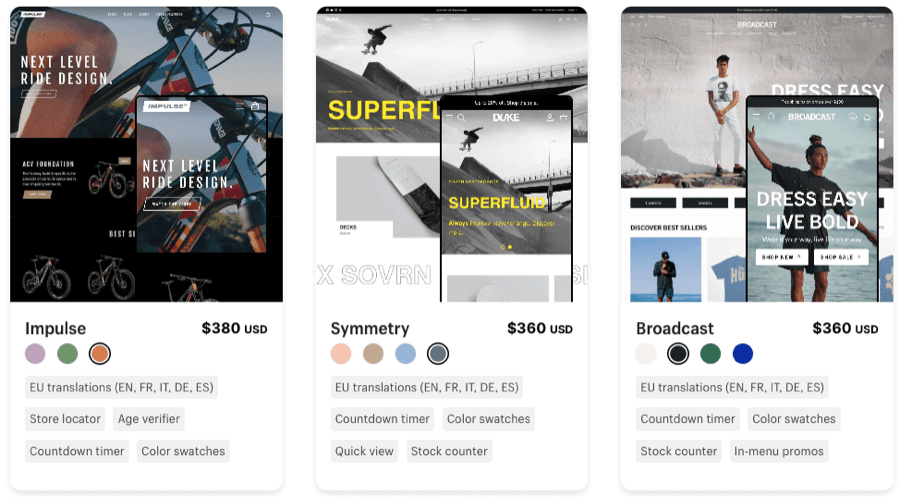 Shopify auto parts store themes