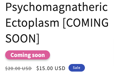 Coming soon product discount