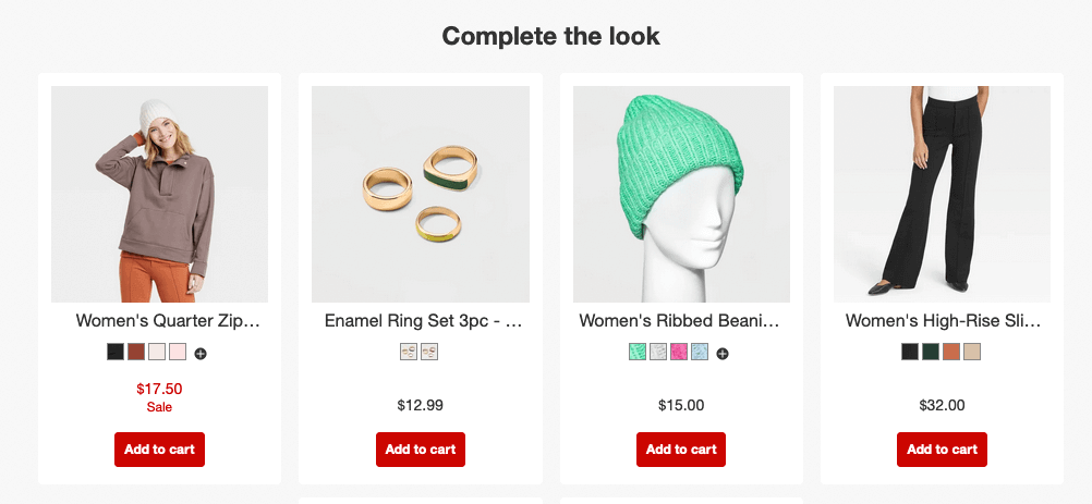 Featured products on other product pages.