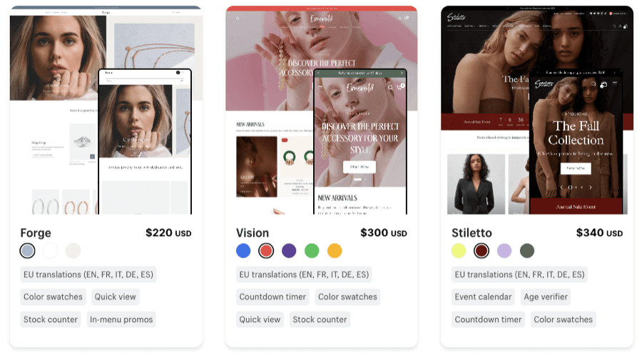 Shopify jewelry store themes