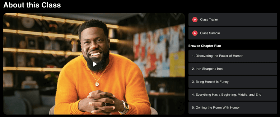 Masterclass trailer example