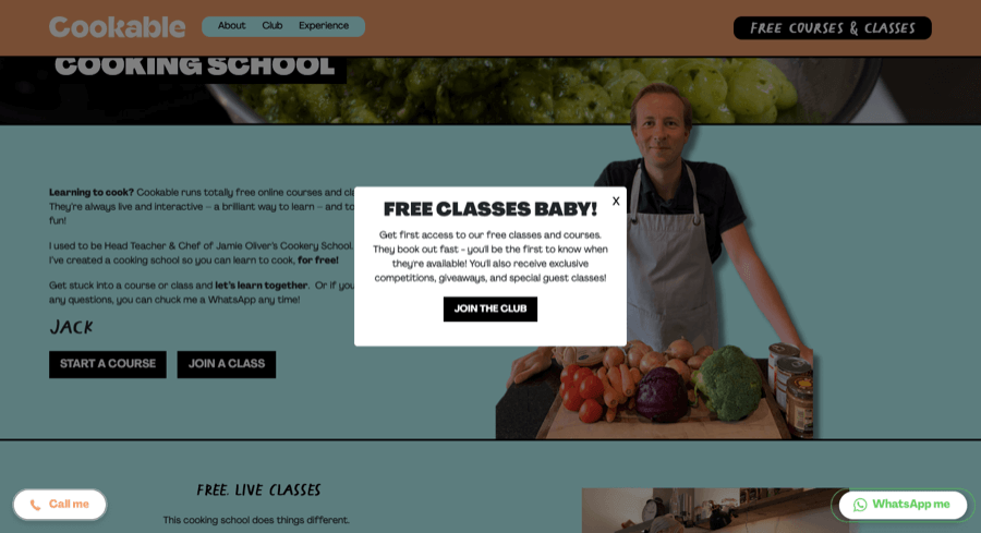 Shopify online course store email capture popup
