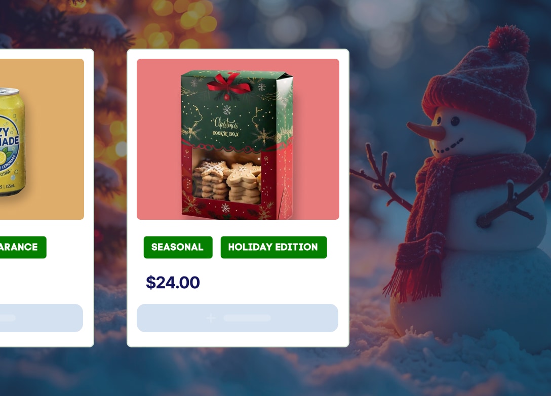 Seasonal and limited batch badges on food and beverage products