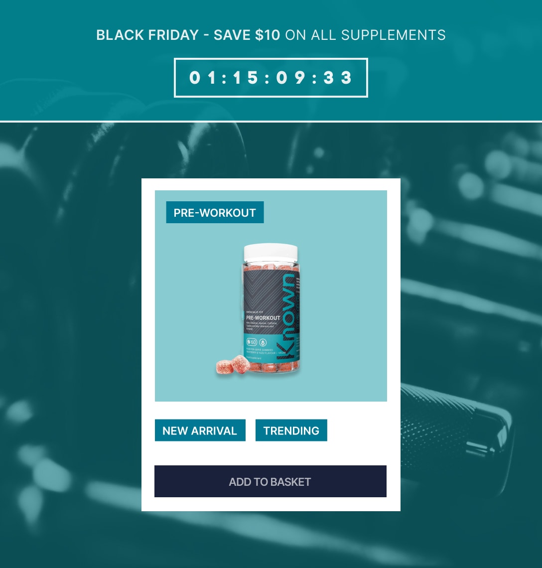 New and just launched badges on health and fitness products