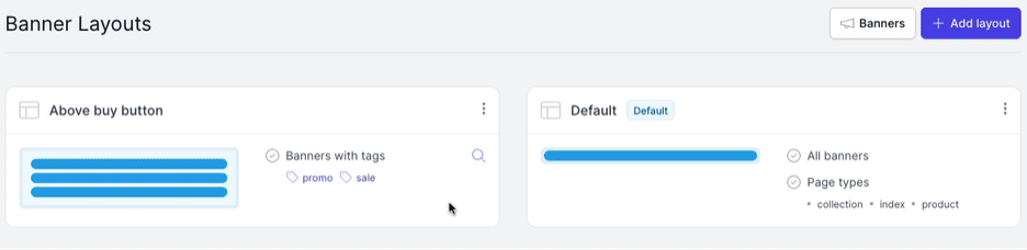 Flair banner layouts