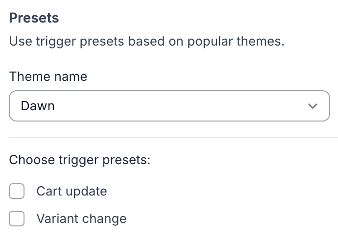 Theme Trigger Presets